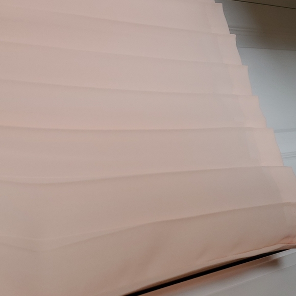 In the Mood vintage 1980s peach crepe midi dress with pleated skirt size 12 euc - Picture 3 of 8